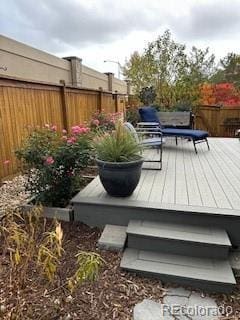 view of wooden terrace