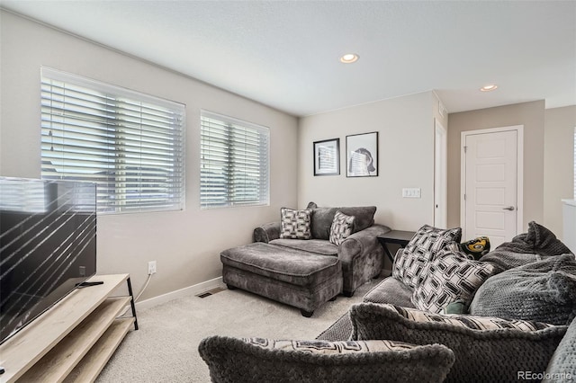 view of carpeted living room