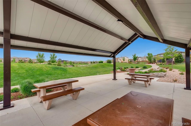 view of patio / terrace with a gazebo