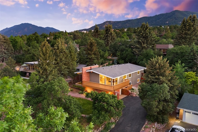 2434 Virgo Dr, Colorado Springs, CO 80906 - mountain view featuring a heavily wooded area