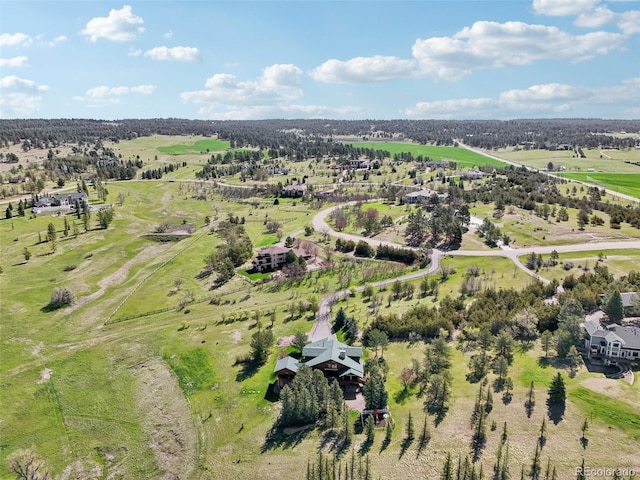 3557 Palmer Ridge Dr, Parker, CO 80134 - aerial view of sparsely populated area with a tree filled landscape