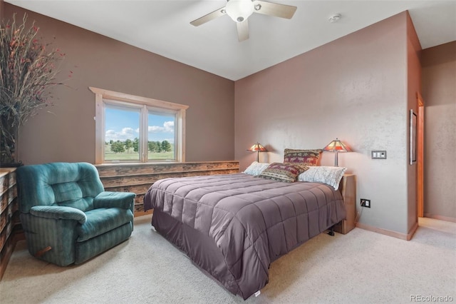 3557 Palmer Ridge Dr, Parker, CO 80134 - bedroom with carpet floors, a ceiling fan, and baseboards