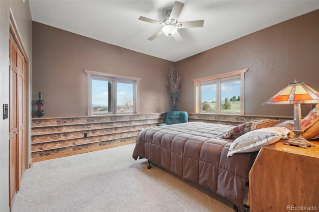 3557 Palmer Ridge Dr, Parker, CO 80134 - carpeted bedroom featuring ceiling fan