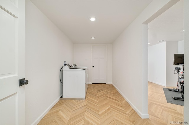 40 S Dexter St, Denver, CO 80246 - laundry area featuring washer / clothes dryer and recessed lighting
