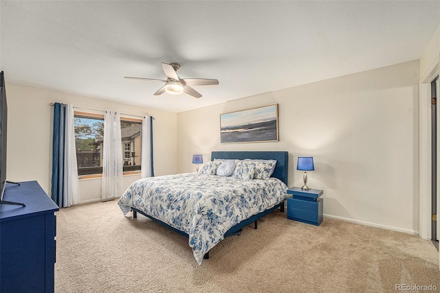6235 W Floyd Ave, Denver, CO 80227 - bedroom featuring carpet floors, baseboards, and ceiling fan
