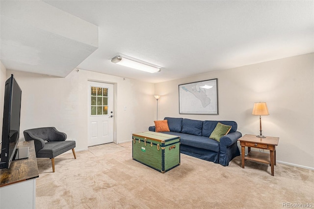 6235 W Floyd Ave, Denver, CO 80227 - living room with light colored carpet and baseboards