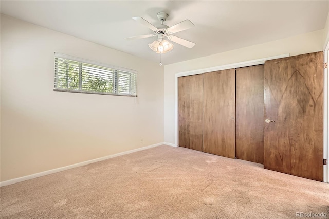 4490 Balsam St, Wheat Ridge, CO 80033 - unfurnished bedroom with carpet floors, a closet, baseboards, and a ceiling fan