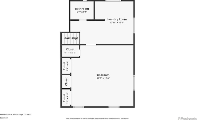 4490 Balsam St, Wheat Ridge, CO 80033 - floor plan / room layout