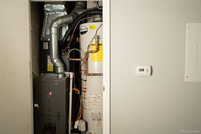1358 S Irving St Unit A9, Denver, CO 80219 - utility room with gas water heater and electric panel