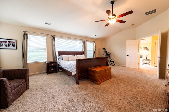 3902 Eagle Tail Ln, Castle Rock, CO 80104 - bedroom featuring carpet flooring, vaulted ceiling, multiple windows, and baseboards