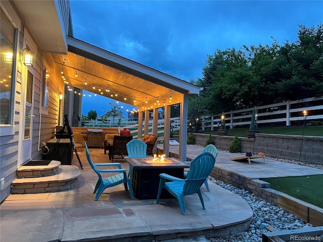 3902 Eagle Tail Ln, Castle Rock, CO 80104 - view of patio with a fire pit