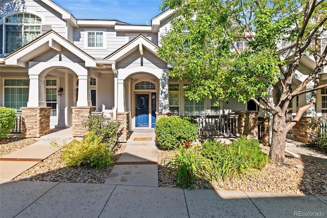 8399 Stonybridge Cir, Highlands Ranch, CO 80126 - view of front of house with a porch