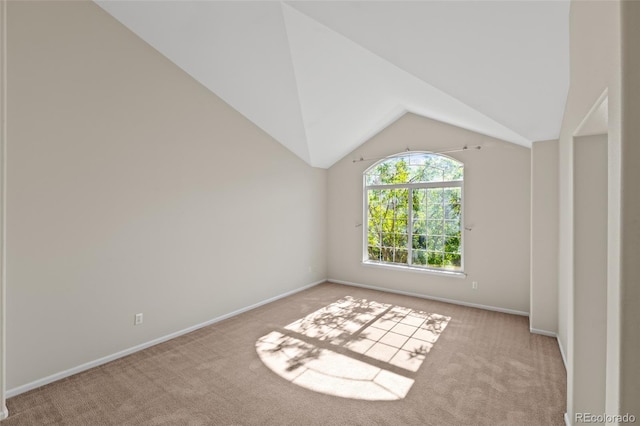 8399 Stonybridge Cir, Highlands Ranch, CO 80126 - empty room with carpet and vaulted ceiling