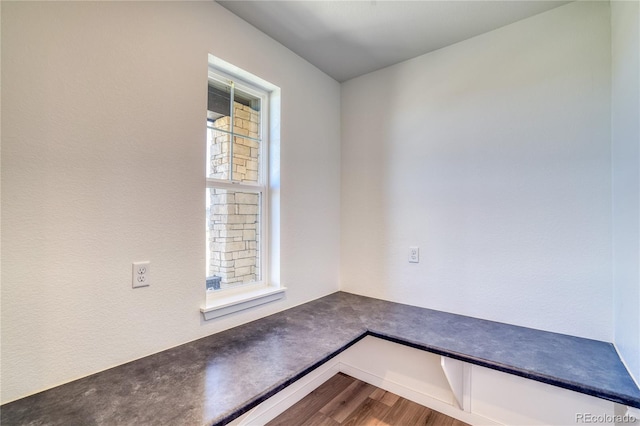 spare room with a wealth of natural light and wood finished floors