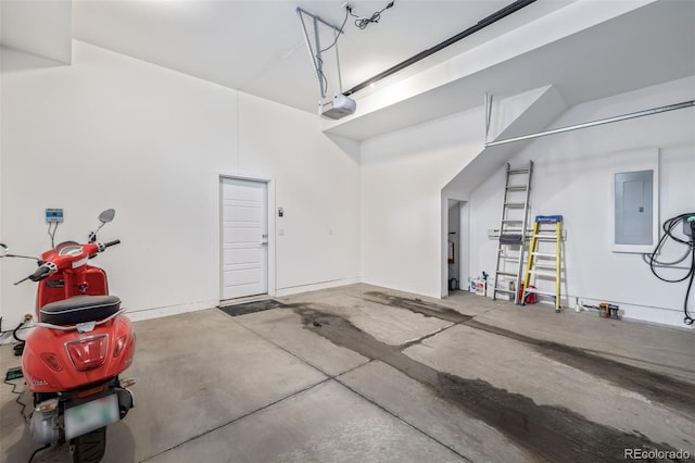 2350 Tremont Pl Unit 13, Denver, CO 80205 - garage with electric panel and a garage door opener