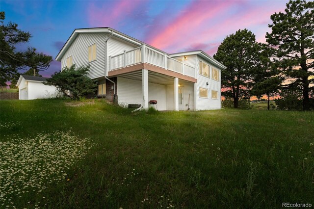 723 Brussels Dr, Parker, CO 80138 - rear view of house featuring a deck