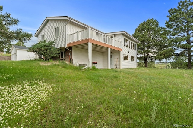 723 Brussels Dr, Parker, CO 80138 - back of house with a wooden deck
