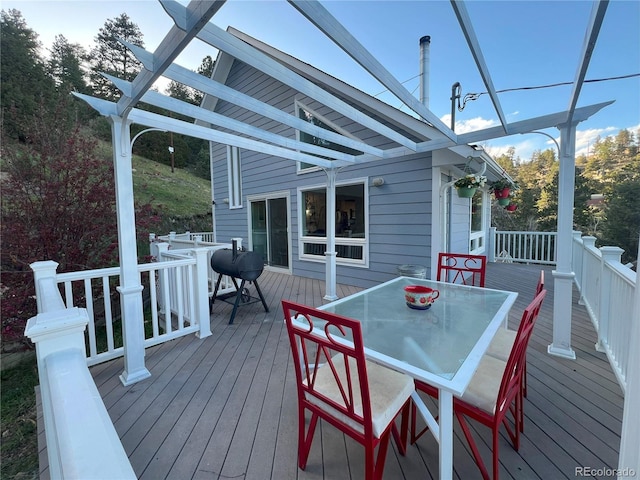 137 Bob Cat Trl, Bailey, CO 80421 - deck with outdoor dining area
