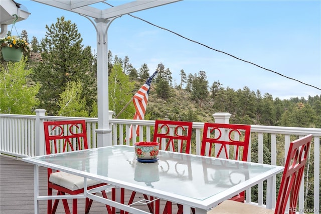 137 Bob Cat Trl, Bailey, CO 80421 - wooden deck with outdoor dining space