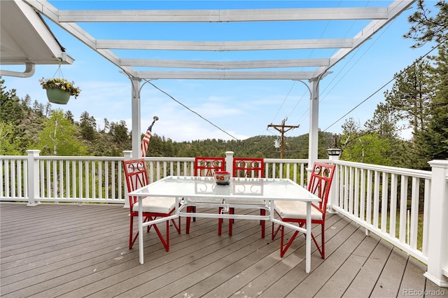137 Bob Cat Trl, Bailey, CO 80421 - wooden deck with outdoor dining area