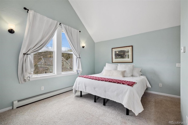 45 Bridge St, Breckenridge, CO 80424 - carpeted bedroom with baseboard heating, lofted ceiling, and baseboards