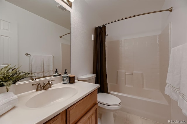 8370 Midsummer Ln, Elizabeth, CO 80107 - bathroom featuring shower / bathtub combination with curtain and vanity