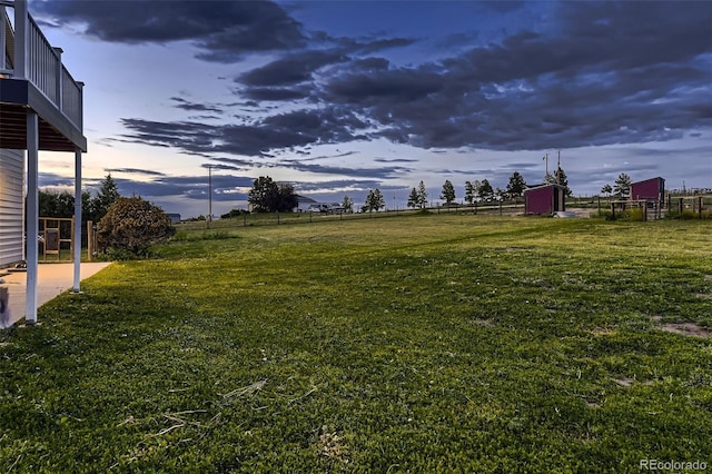 8370 Midsummer Ln, Elizabeth, CO 80107 - view of yard with a balcony and an outbuilding