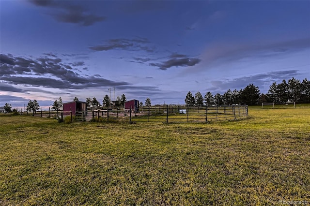 8370 Midsummer Ln, Elizabeth, CO 80107 - view of yard featuring an outbuilding, a rural view, and a pole building