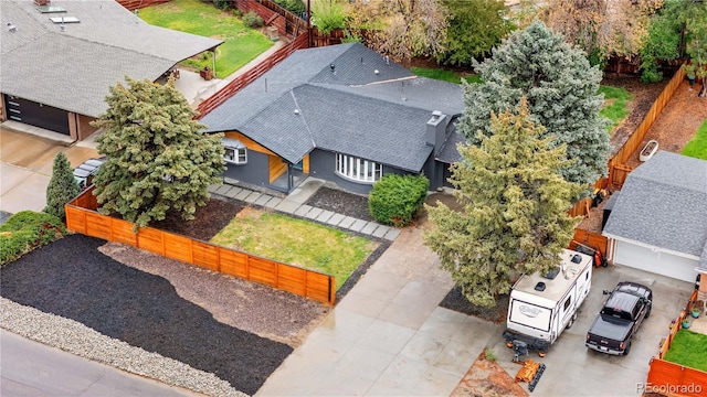 view of subject property