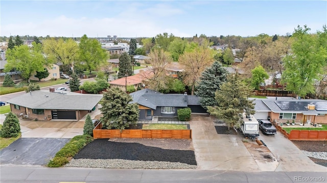 aerial perspective of suburban area