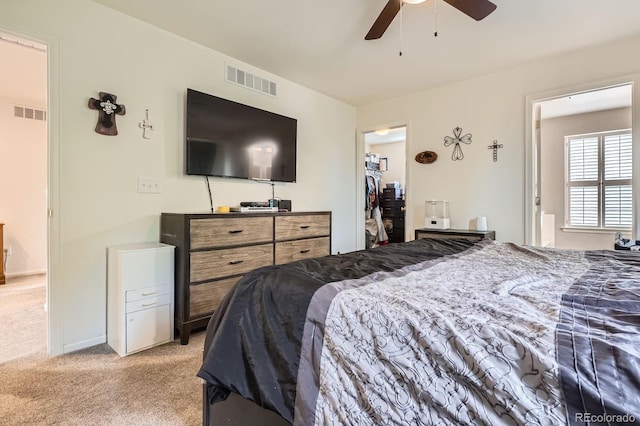 676 Hedgerow Way, Brighton, CO 80601 - bedroom with light carpet and ceiling fan