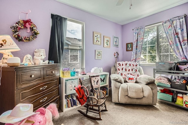 676 Hedgerow Way, Brighton, CO 80601 - sitting room featuring carpet flooring and a ceiling fan