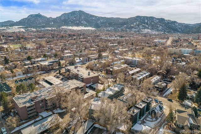 1830 22nd St Unit 16, Boulder, CO 80302 - aerial overview of property's location with mountains and nearby suburban area