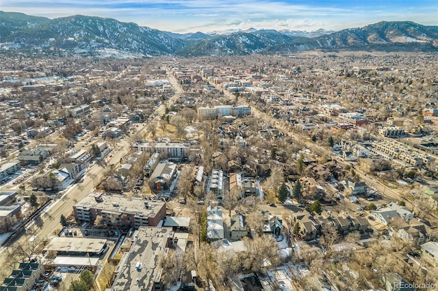 1830 22nd St Unit 16, Boulder, CO 80302 - aerial view of property and surrounding area featuring mountains