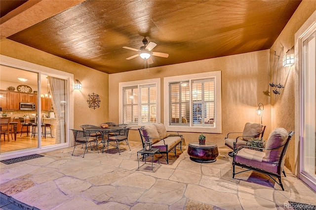 2571 Hunters Pl, Highlands Ranch, CO 80129 - view of patio featuring a ceiling fan