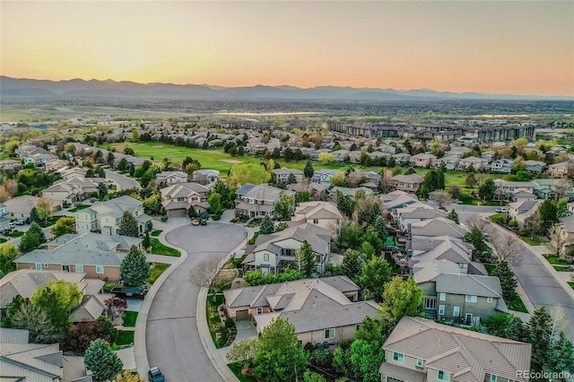 2571 Hunters Pl, Highlands Ranch, CO 80129 - aerial perspective of suburban area with a mountainous background