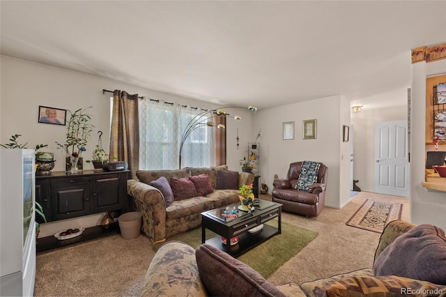 view of carpeted living room