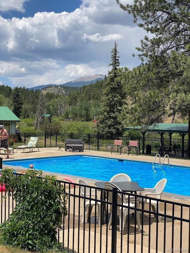 57920 US Highway 285 Unit 23/24, Bailey, CO 80421 - view of swimming pool with a patio and a mountain view