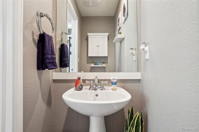 2933 Central Park Blvd, Denver, CO 80238 - bathroom featuring a textured wall and a sink
