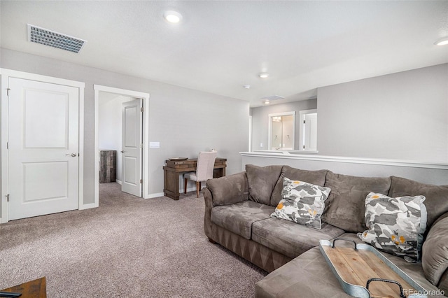 view of carpeted living room