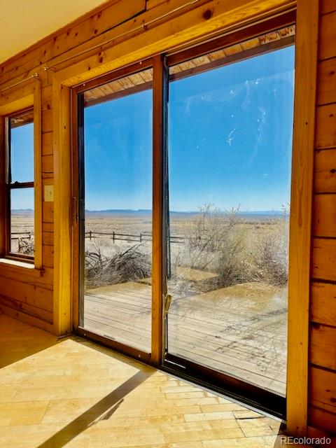 entryway with a rural view