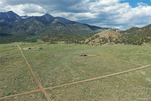 view of mountain feature featuring a rural view