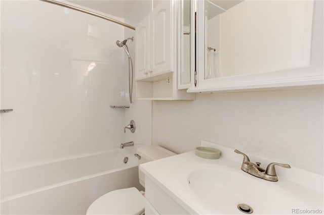 8144 Washington St Unit 192, Denver, CO 80229 - full bathroom with vanity, toilet, and shower / tub combination