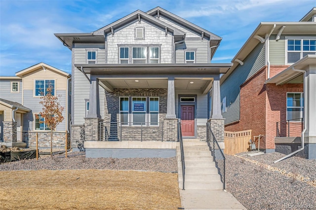 craftsman-style home featuring a porch