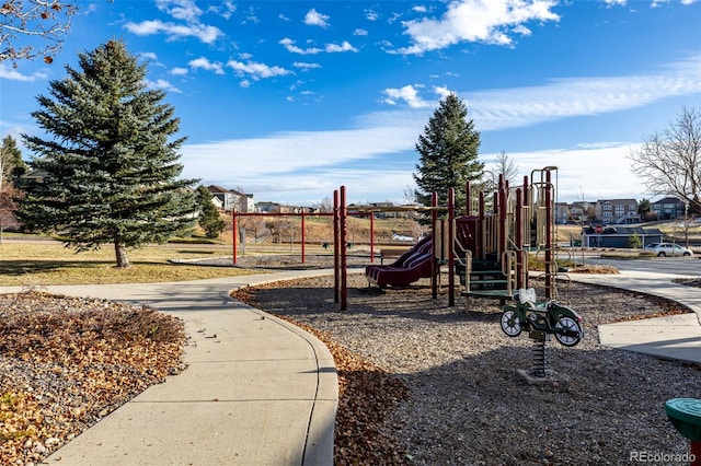 view of jungle gym