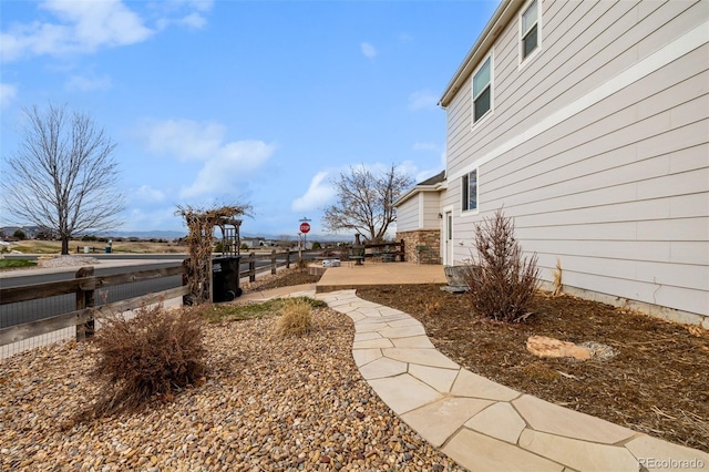 view of yard with a patio