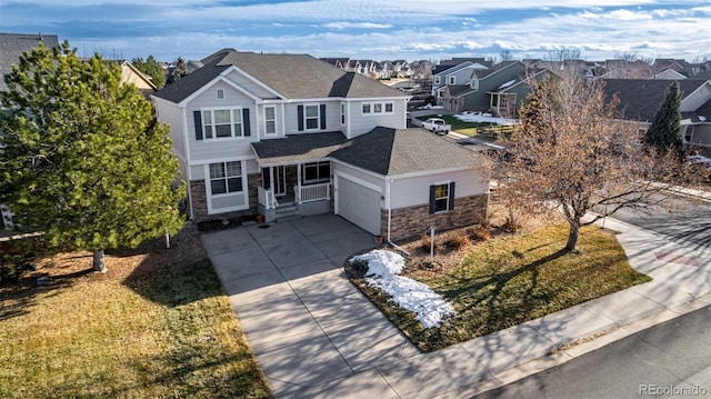 view of front of home featuring a front yard