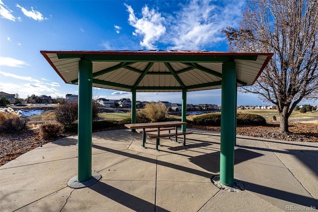 surrounding community with a gazebo