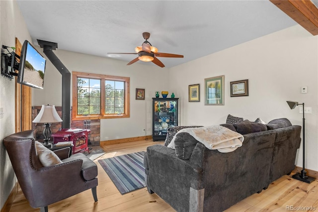 715 Clark Rd, Bailey, CO 80421 - living room featuring light wood-style floors and a ceiling fan