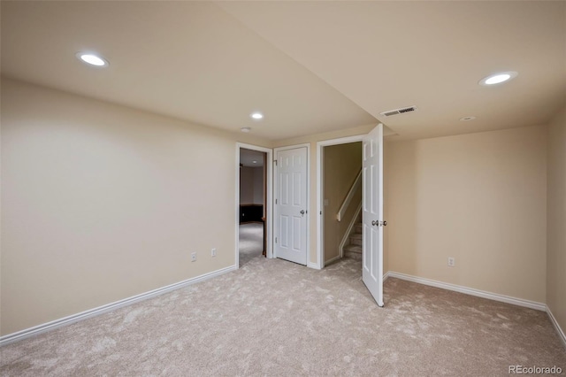 interior space with light carpet